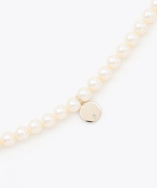 自由区 【顔まわり華やか】パールメタルロング ネックレス ライトゴールドゴールド