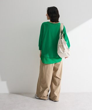Green Parks 七分袖ドルマン裏毛シアードッキングプルオー Green