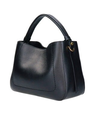 INTER-CHAUSSURES 【LORISTELLA】ミディアムサイズレザーハンドバッグ ブラック