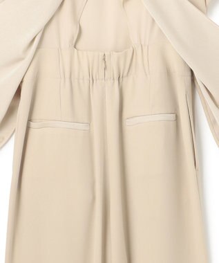 uncrave バックサテンジョーゼット オールインワン ライトベージュ
