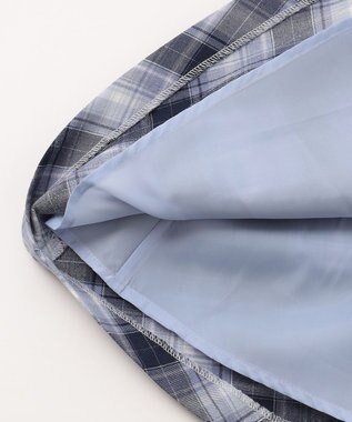 ANY KIDS ジャケット付き チェック ワンピース ネイビー