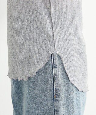 Green Parks シアーワッフルプルオーバー Gray