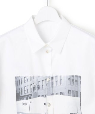 ICB 【30th ANNIVERSARY】New Yorkフォトプリント シャツ オフホワイト系