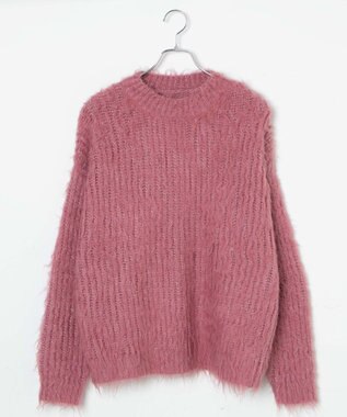 WEGO ブラッシュニットBIGプルオーバー ピンク