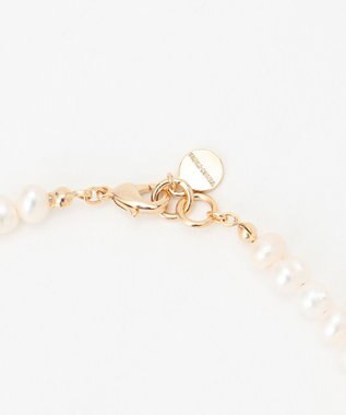 23区 淡水パールイミテーションストーンネックレス ホワイト系1