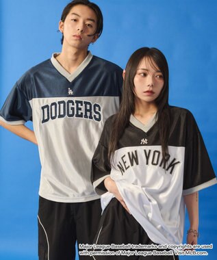 WEGO 【ユニセックス着用ITEM】別注MLBメッシュゲームグラフィックT（SS） ブルーその他