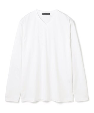 JOSEPH HOMME スビンソフトジャージー　Vネック長袖カットソー ホワイト系
