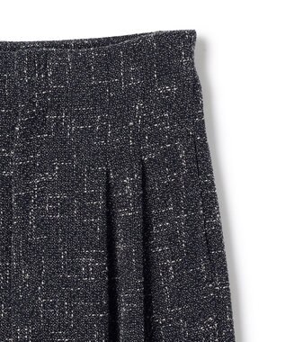 BEIGE， TRIPHANE / ハイウエストツイードタックパンツ Navy Mix