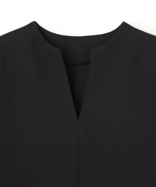 UNFILO BEAUTY FORM JERSEY キーネックワンピース ブラック