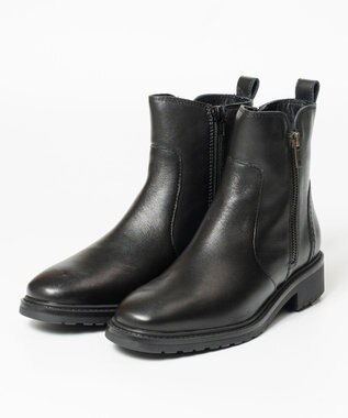 BONTRE 【UNISA/ウニサ】サイドジップショートブーツ ブラック