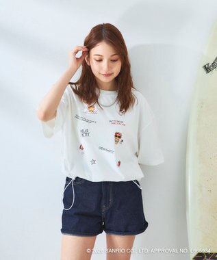 OP／FILA 【Ocean Pacific×ハローキティ】ラッシュTシャツ ホワイト
