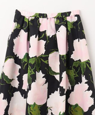 GRACE CONTINENTAL グログランボタニカルスカート ブラック