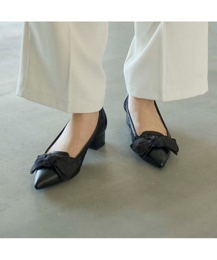 MODE ET JACOMO <MODE ET JACOMO>ビッグリボンオペラパンプス