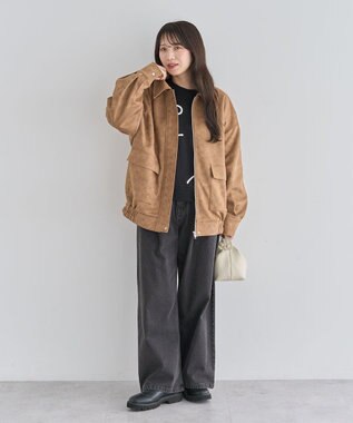 Green Parks ・ｓｗｉｎｇ　ｂｙ　リボンコード刺繍スウェット Black