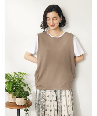 CRAFT STANDARD BOUTIQUE ＳＥＴ　カットプルオーバー＋ニットベスト