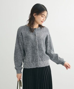 Green Parks シャギーギラギララメカーディガン Dark Gray