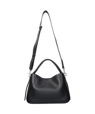 INTER-CHAUSSURES 【LORISTELLA】ミディアムサイズレザーハンドバッグ ブラック