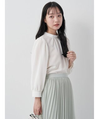 earth music&ecology Ｃｈｅｃｋドビーブラウス Off White