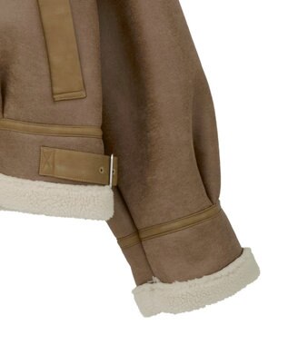 earth music&ecology フェイクムートンジャケット Beige