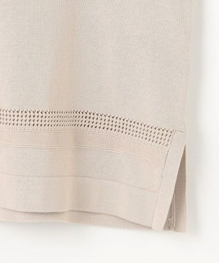 J.PRESS LADIES 【洗える】COTTON POLYESTER ニットポロ ベージュ系