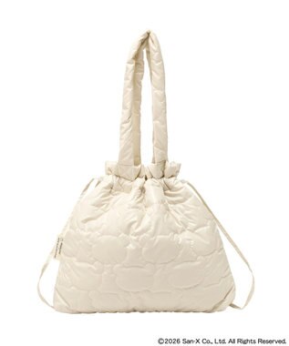 earth music&ecology 【予約】リラックマ×earth シルエットキルトトートバッグ アイボリー