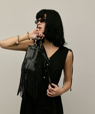 GRACE CONTINENTAL FringeBag ブラック