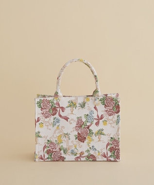 Maison de FLEUR フラワーガーデン柄ゴブランスクエアトートバッグ