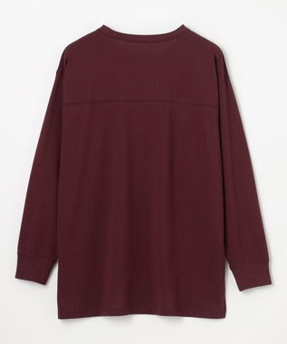 ANY L フットボールロングスリーブＴシャツ バーガンディ