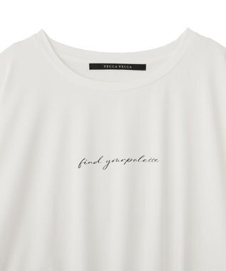 YECCA VECCA 裾ドロストデザインロゴTee Off White