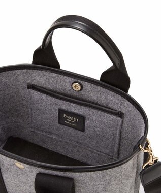 TOPKAPI 【Breath TOPKAPI】イタリアンフェルト ショルダー付 ミニ トートバッグ S チャコールグレー