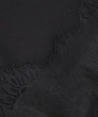 組曲 【先行予約】フレンチテリーレースコンビ カットソー ブラック系