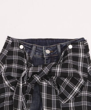 WEGO フェイクスリーブフレアデニム デニム中濃色