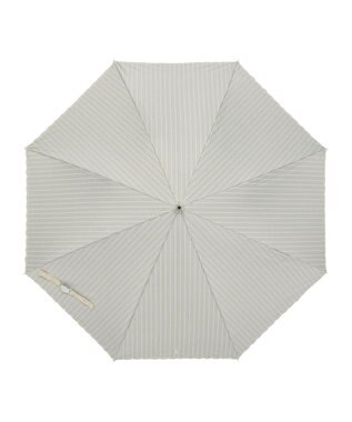 MOONBAT 【1級遮光/遮熱/UV】POLO RALPH LAUREN（ポロ ラルフローレン）晴雨兼用日傘  ストライプ スカラ刺繍 長傘 カーキー