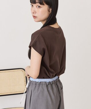 AMERICAN HOLIC 【先行予約】【抗菌防臭】フレンチスリーブプルオーバー Brown