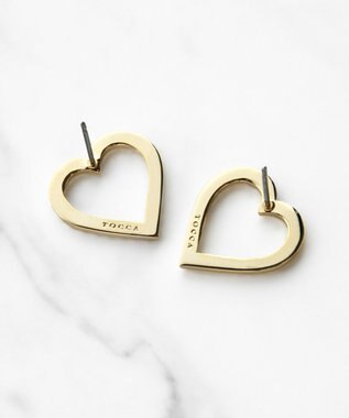 TOCCA WISH IN HEART PIERCED EARRINGS ピアス ゴールド系