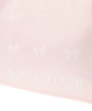 Maison de FLEUR EC限定リボン柄ジャカードスクエアトートS Pink