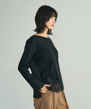YECCA VECCA レースヘムニット Black