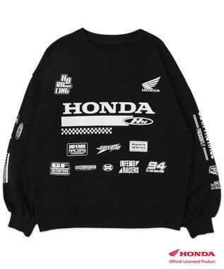 WEGO 別注Hondaプルオーバービッグスウェット ブラック