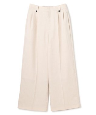 UNFILO 【セットアップ着用可】TENNEN TOUCH タックワイドパンツ ベージュ