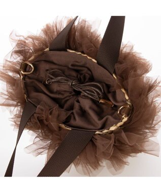 UNBILLION カカトゥ kakatoo / チュールフリンジミニ2wayカゴバッグ ブラウン