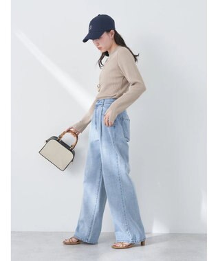 earth music&ecology タックルーズデニムパンツ Light Indigo