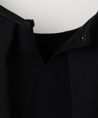 自由区 【洗える/ベーシックカラー】ロイヤルシフォン プルオーバー カットソー ブラック系