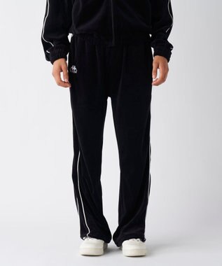 OP／FILA 【Kappa】ワイド ベロアトラックパンツ ブラック