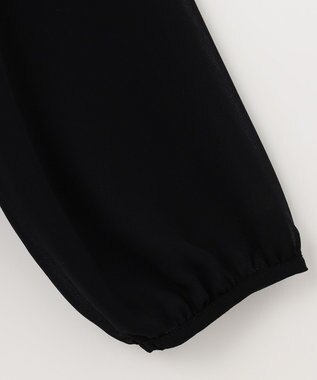 自由区 【洗える/ベーシックカラー】ロイヤルシフォン プルオーバー カットソー ブラック系