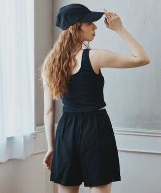 San-ai Resort（三愛水着楽園） 【WEB限定】5点セット キャップ付きUVカットタンキニ+ティアードラッシュセット水着【BeachQueen(ビーチクイーン）】 カーキー