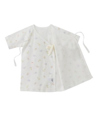 MIKI HOUSE HOT BISCUITS 【50-60cm】 フライス 短肌着 プリント柄 マルチカラー