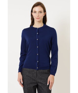 DAKS クルーネックウールニットカーディガン