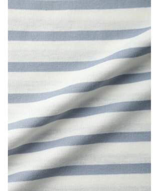 earth music&ecology 襟レースボーダーポンチョ Sax