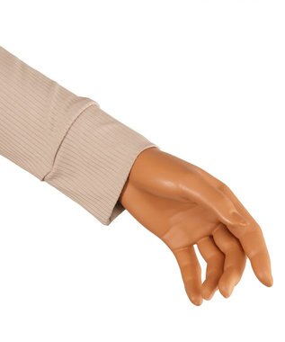 San-ai Resort（三愛水着楽園） WEB限定【紫外線カット(UPF50＋)】リブ素材ラッシュガード付 4点セット水着 ベージュ