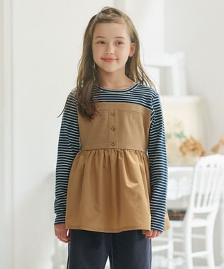 組曲 KIDS 【150-160㎝】ビスチェドッキング Tシャツ